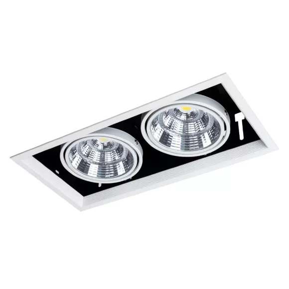 Встраиваемый светильник Arte Lamp Merga A8450PL-2WH, Белый, Нейтральный белый, Алюминий, вид сверху