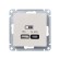 Розетка A + тип-C 45W высокоскор.заряд. QC,PD, мех. Systeme Electric AtlasDesign Беж ATN000229