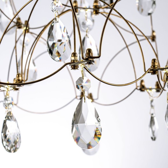 Подвесная светодиодная люстра с пультом управления Modelux ML.7815.600P GD