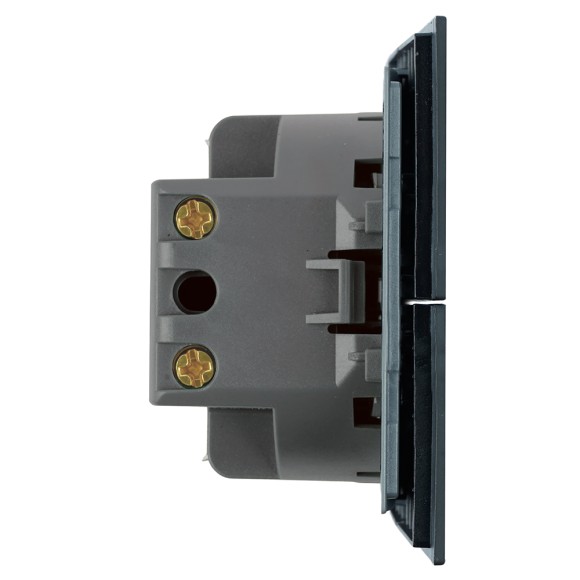 Выключатель 2-клавишный (механизм) Stekker Мия 250В 10А RSW10-3104-05 черный бархат 50443