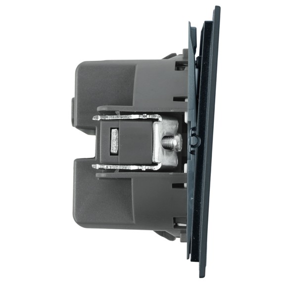 Выключатель 2-клавишный (механизм) Stekker Мия 250В 10А RSW10-3104-05 черный бархат 50443