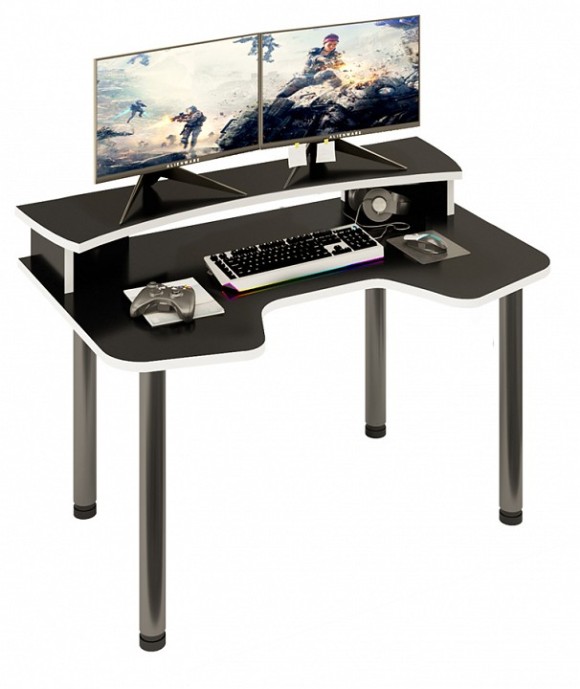 Стол компьютерный Домино Lite СКЛ-Игр140МО+НКИЛ140 MER_SKL-Igr140MO-NKIL140-CHBE