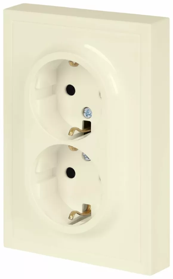 Розетка Эра Galaxy 15-2104-02 с заземлением двойная 2X2P+E Schuko 16А-250В IP20 слоновая кость Б0070679 Розетка Эра Galaxy 15-2104-02 с заземлением двойная 2X2P+E Schuko 16А-250В IP20 слоновая кость Б0070679
