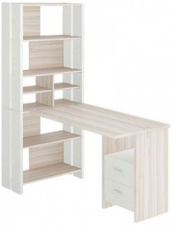 Стол компьютерный Домино Lite СТЛ-ОВ+С120Прям+ТЯЛ MER_STL-OVH-S120Pryam_BEK