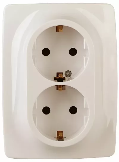 Розетка 2x2P+E Schuko со шторками Эра 12-2108-02 Б0036443