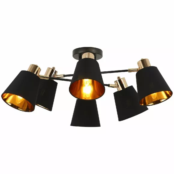 Потолочная люстра Illumico IL6116-6COU-79 BK GD Abelie Потолочная люстра Illumico IL6116-6COU-79 BK GD Abelie