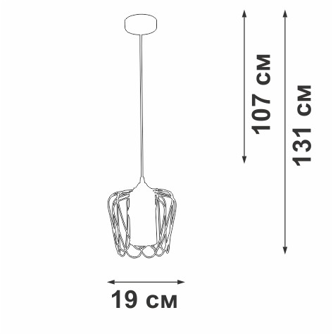 Подвесной светильник Vitaluce V2846-0/1S