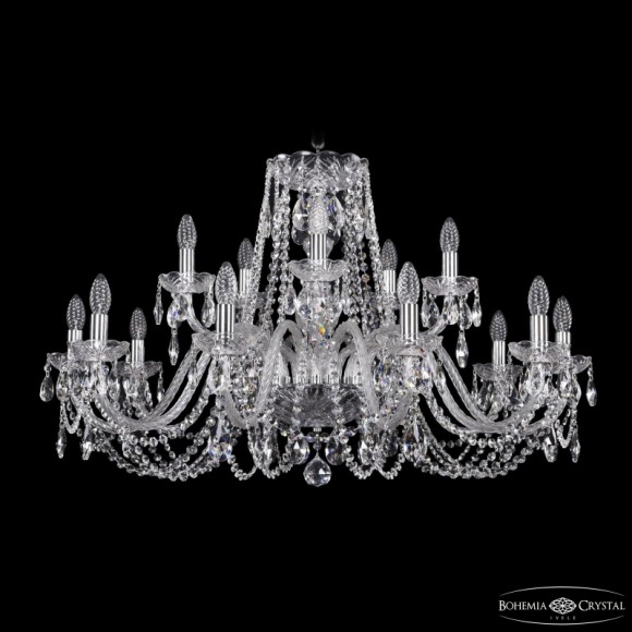 Подвесная люстра Bohemia Ivele Crystal 1402/10+5/360 Ni