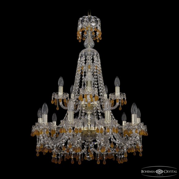 Подвесная люстра Bohemia Ivele Crystal 1410/10+5/240/XL-91/2d G V1003