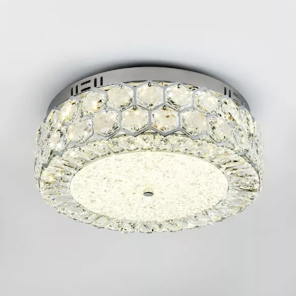 Потолочный светильник LED4U L1180-400 CR, Хром, Прозрачный, От теплого до холодного, декоративные элементы крупным планом Потолочный светильник LED4U L1180-400 CR, Хром, Прозрачный, От теплого до холодного, декоративные элементы крупным планом