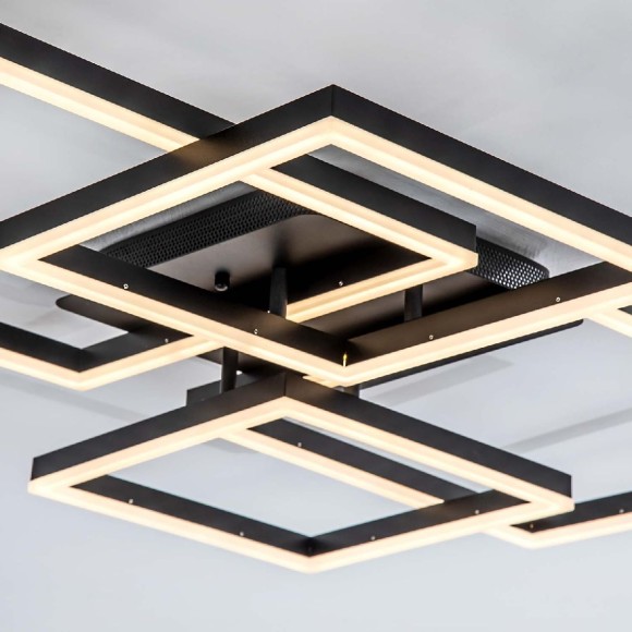 Потолочная светодиодная люстра с пультом управления LED4U L11060-4 BK