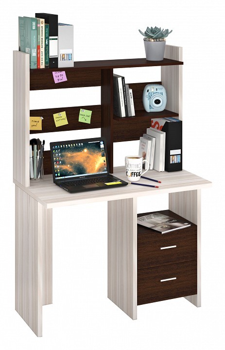 Стол компьютерный Домино Лайт СКЛ-Прям100+НКЛ-100 MER_SKL-Pryam100_NKL-100_KV