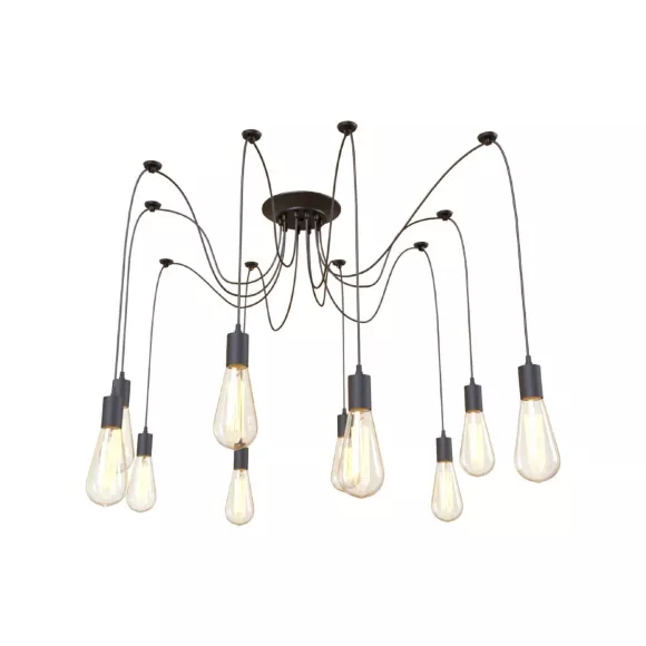 Люстра-паук LOFT IT Spider Loft1162/10, Черный, Металл, Дизайнерский стиль Люстра-паук LOFT IT Spider Loft1162/10, Черный, Металл, Дизайнерский стиль