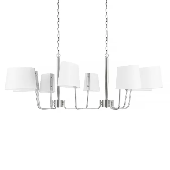 Подвесная люстра Loft IT Hilton 10527/8 Nickel, Никель, Белый, Металл