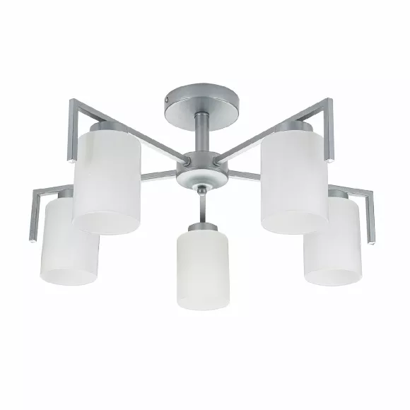 Люстра на штанге Escada Style 1142/5P Silver, Серебро, Белый, Металл