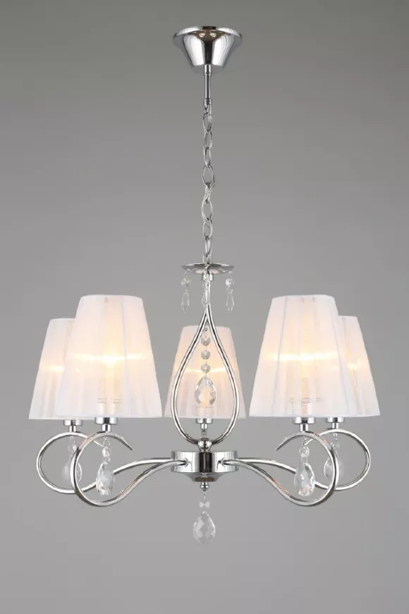 Подвесная люстра Omnilux Molinella OML-56203-03, Хром, Белый, Металл, декоративные элементы крупным планом Подвесная люстра Omnilux Molinella OML-56203-03, Хром, Белый, Металл, декоративные элементы крупным планом