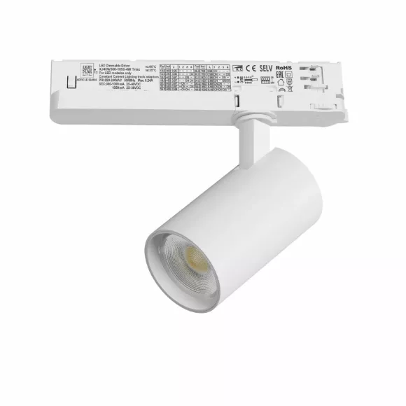 Трековый трехфазный светильник Quattro LED с управлением TRIAC Lightstar Alta Base A5136TRIAC Трековый трехфазный светильник Quattro LED с управлением TRIAC Lightstar Alta Base A5136TRIAC