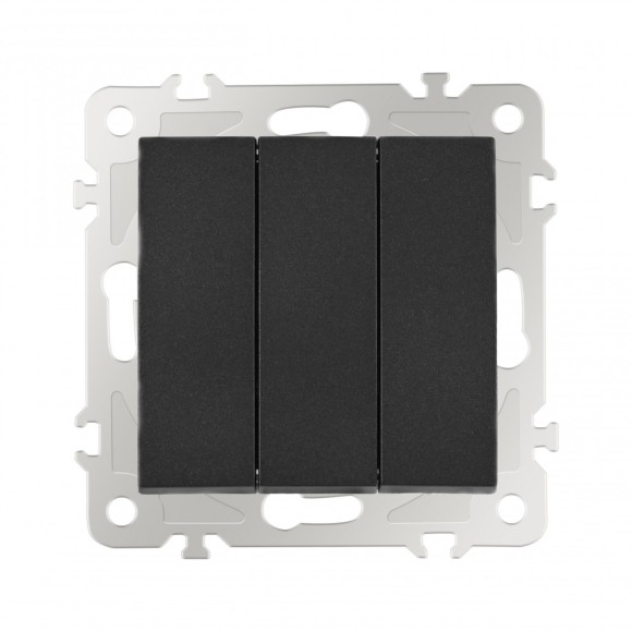 Выключатель трехклавишный Arte Milano 206.30-3.black