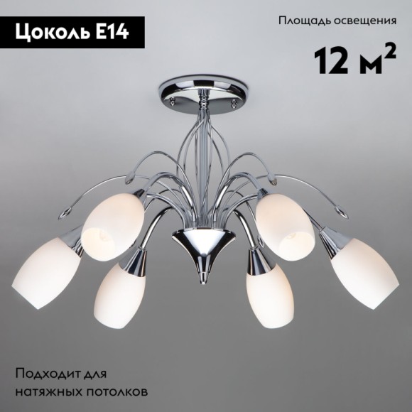 Потолочная люстра Eurosvet 22080/6 хром