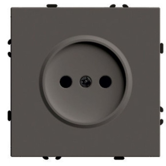 Розетка 1-местная с защитной шторкой (механизм) Stekker Эмили б/з 250В 16А RST16-5109-09 антрацит soft touch