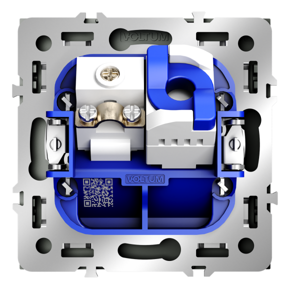 Розетка телевизионная встраиваемая Voltum S70 TV+RJ45 кат. 6, (титан) VLS060706