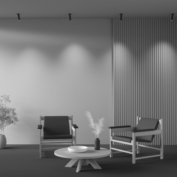 Светодиодный спот Maytoni Focus T C140RS-L200-7W4K-B, LED, 7W, черный