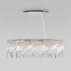 Подвесная люстра Eurosvet Blitz 60159/10 хром/ прозрачный хрусталь Strotskis Smart a065323