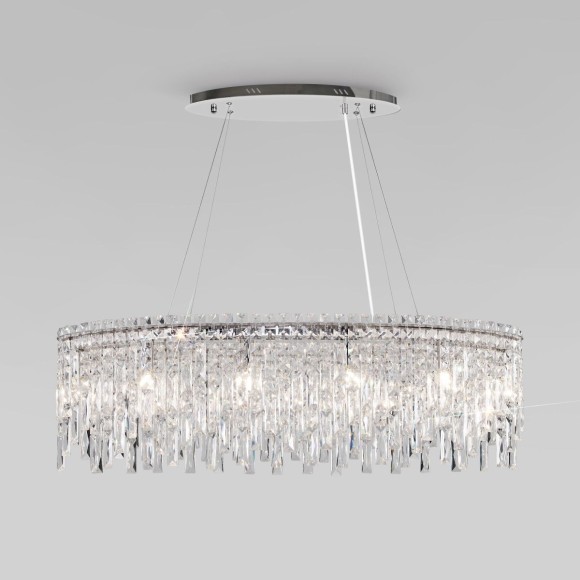 Подвесная люстра Eurosvet Blitz 60159/10 хром/ прозрачный хрусталь Strotskis Smart a065323