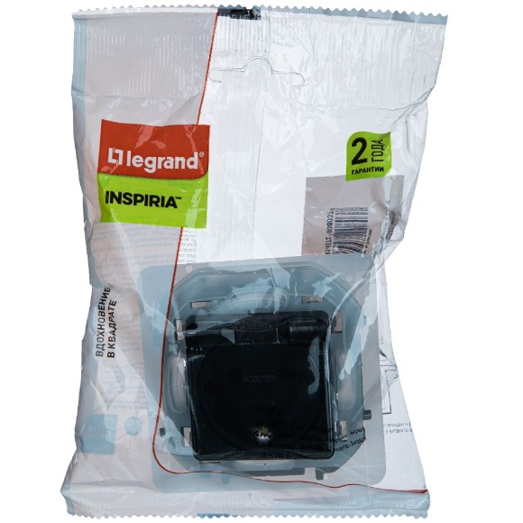 Розетка с/з со шторками с защитной крышкой Legrand Inspiria 673743