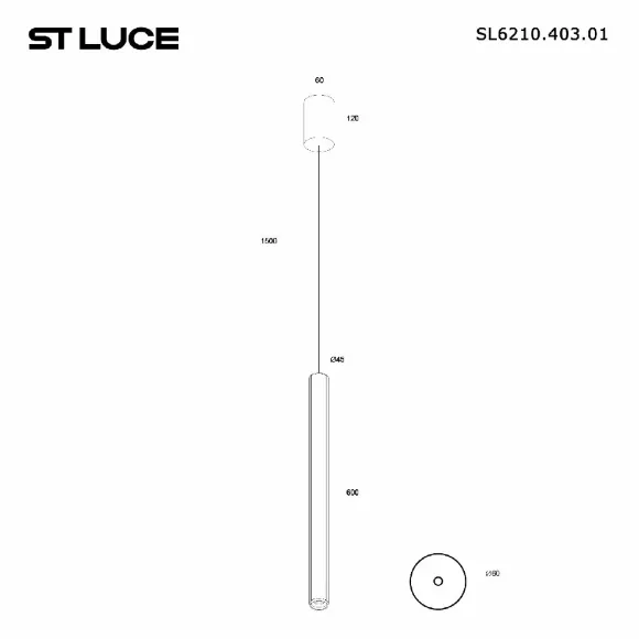 Подвесной светильник ST Luce Lilt SL6210.403.01, вид сбоку Подвесной светильник ST Luce Lilt SL6210.403.01, вид сбоку