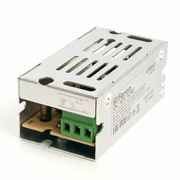 Трансформатор для светодиодной ленты Feron LB002 12Вт 12В IP20 48005 Трансформатор для светодиодной ленты Feron LB002 12Вт 12В IP20 48005