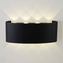 Уличный настенный светильник AM Group AM307-8X1 W BK 4000K