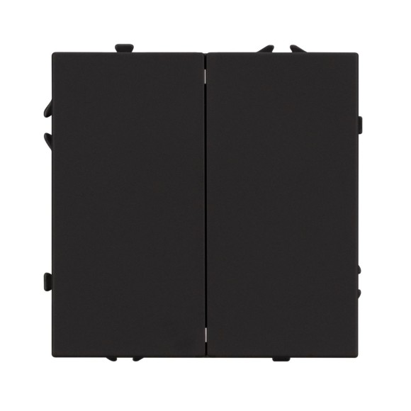 Механизм выключателя двухклавишный проходной Arlight SWT-NOBE-MKP2-SFPL-BK (230V, 10A) 054255