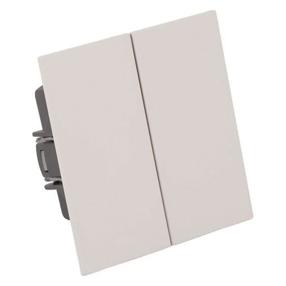Выключатель 2-клавишный (механизм) Stekker Мия 250В 10А RSW10-3104-08 пудровый жемчуг 50473