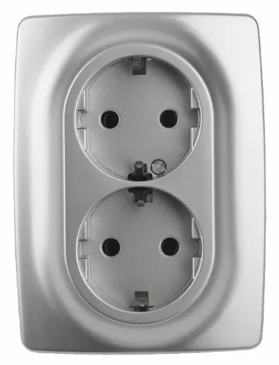Розетка 2x2P+E Schuko со шторками Эра 12-2108-03 Б0036444