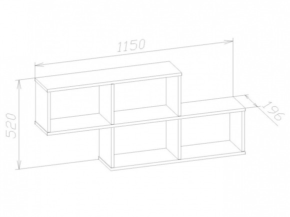 Полка навесная ПК-3 SK_PK3B6