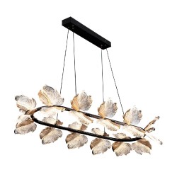 Подвесная светодиодная люстра с пультом управления Modelux ML.2412.1050 BK