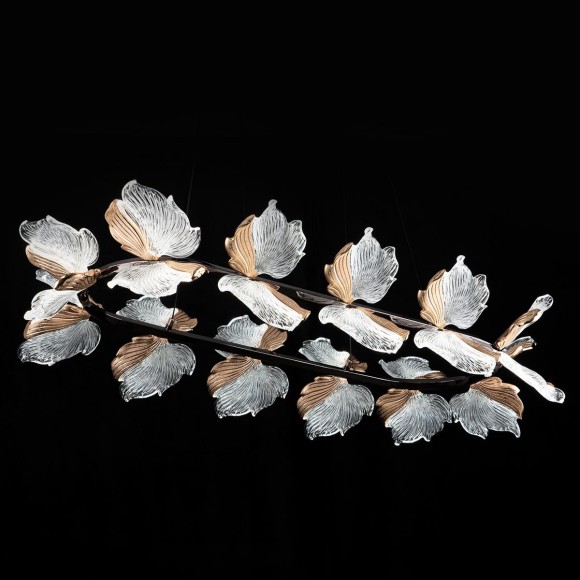 Подвесная светодиодная люстра с пультом управления Modelux ML.2412.1050 BK