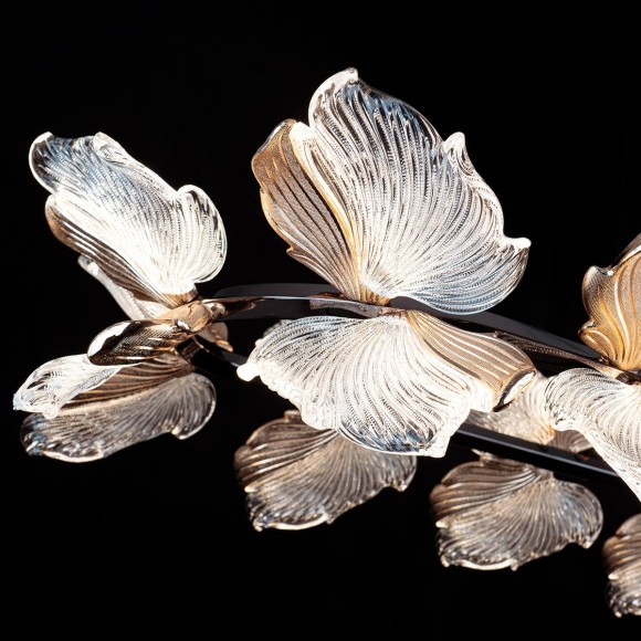 Подвесная светодиодная люстра с пультом управления Modelux ML.2412.1050 BK