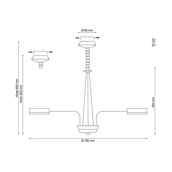 Подвесная светодиодная люстра Lucia Tucci Natura Natura 157.8