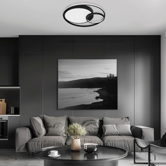 Потолочная светодиодная люстра с пультом управления Eurosvet Jeremy 90254/1 черный