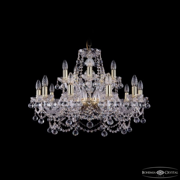 Подвесная люстра Bohemia Ivele Crystal 1411/10+5/240 G Balls