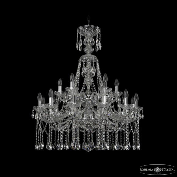 Подвесная люстра Bohemia Ivele Crystal 1413/12+6/300/XL-96/2d Ni