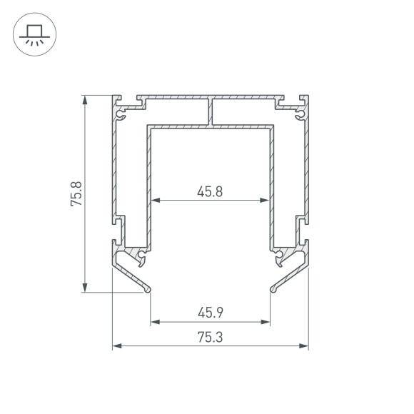 Алюминиевый профиль-держатель Arlight Mag-Stretch-45-2000 032752(2)