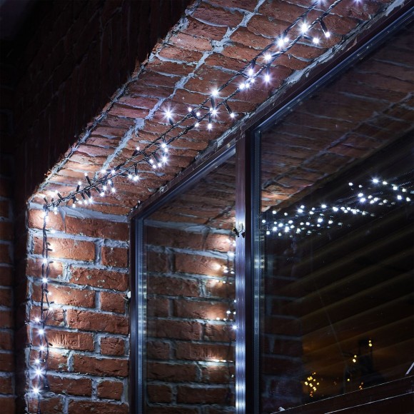 Гирлянда без вилки статическое свечение соединяемая Uniel ULD-F90PRO S10M-100/SBK WH UL-00013209