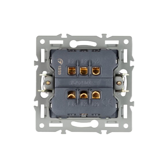 Механизм выключателя одноклавишный перекрестный  Arlight SWT-MKX1-PL-WH (250V, 16A) 043718