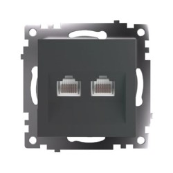 Розетка компьютерная 2-местная RJ-45 Stekker Катрин GLS00-7109-06 50008