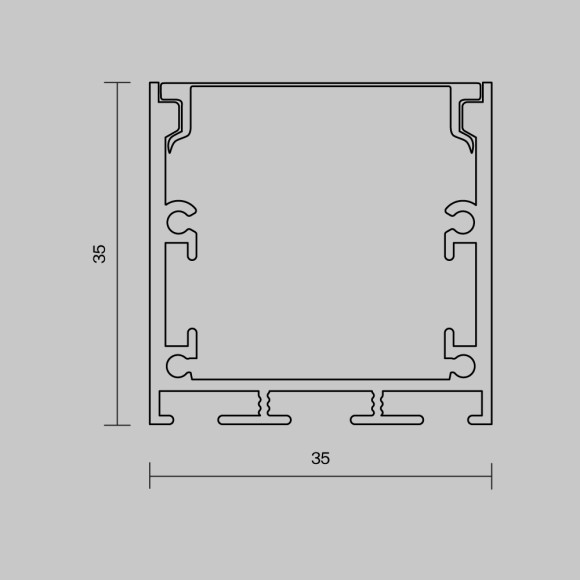 Алюминиевый профиль накладной-подвесной Maytoni Led Strip ALM-3535BT-S-2M 633001