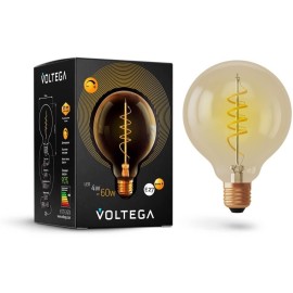 Лампа светодиодная диммируемая Voltega E27 4W 2800К шар прозрачный VG10-G95GE27warm4W-FB 7076