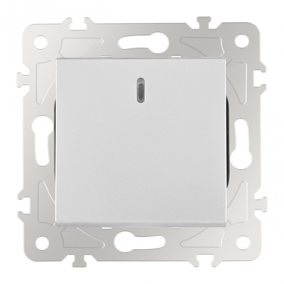 Выключатель одноклавишный проходной Arte Milano 203.33-1.silver